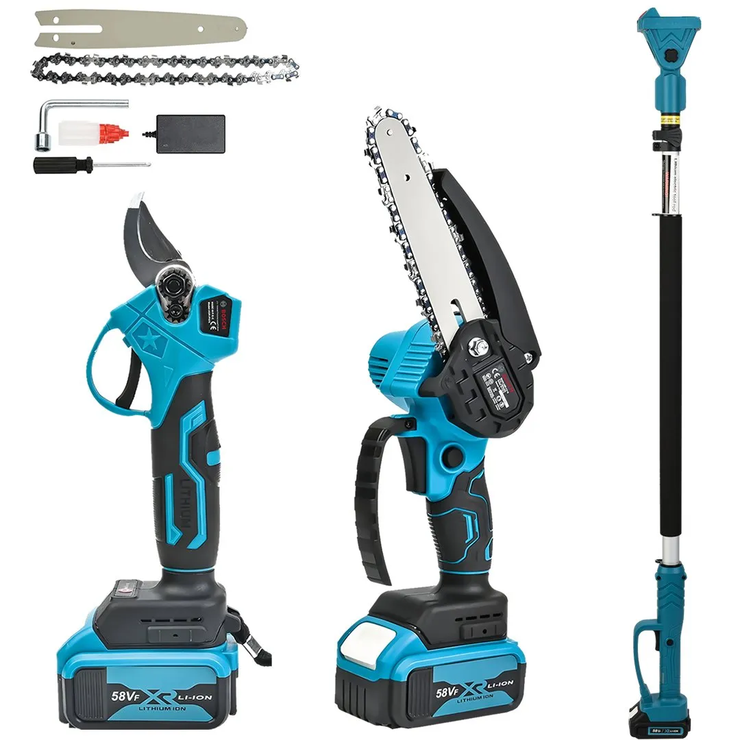 Teleskopik Kollu Bağ Makası ve Budama Testeresi Makinesi