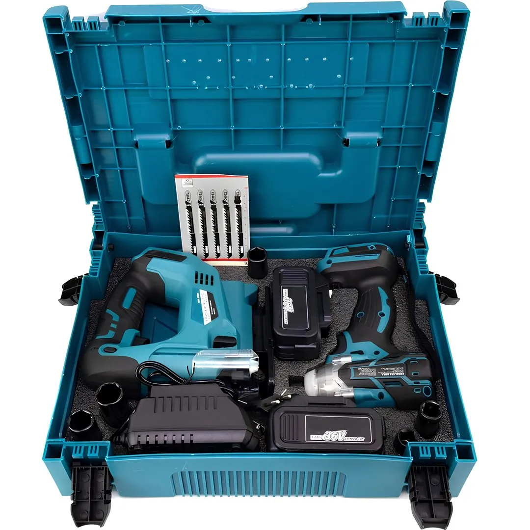 Akülü Kömürsüz 2li Set Ayarlanabilir Dekupaj Testere ve Somun Sıkma Sökme