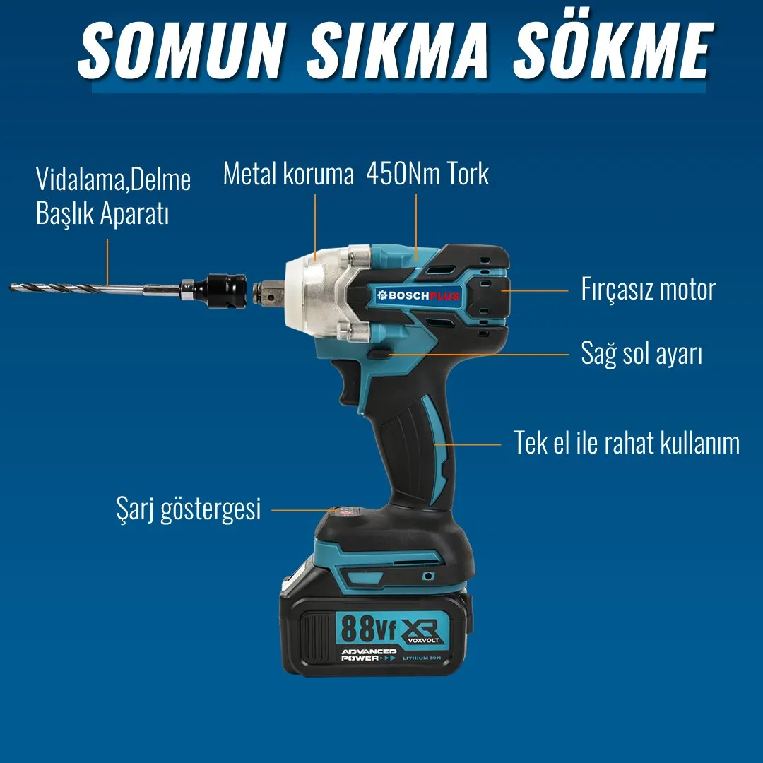 Profesyonel Akülü 6lı Set