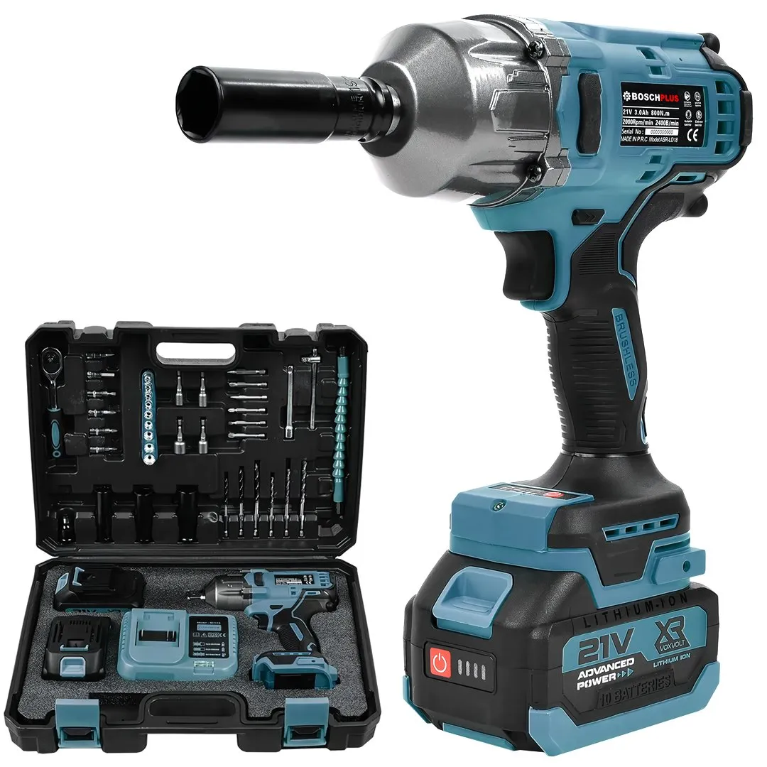 Kömürsüz Motor 800 Nm Torklu Şarjlı Somun Sıkma Bijon Sökme Seti