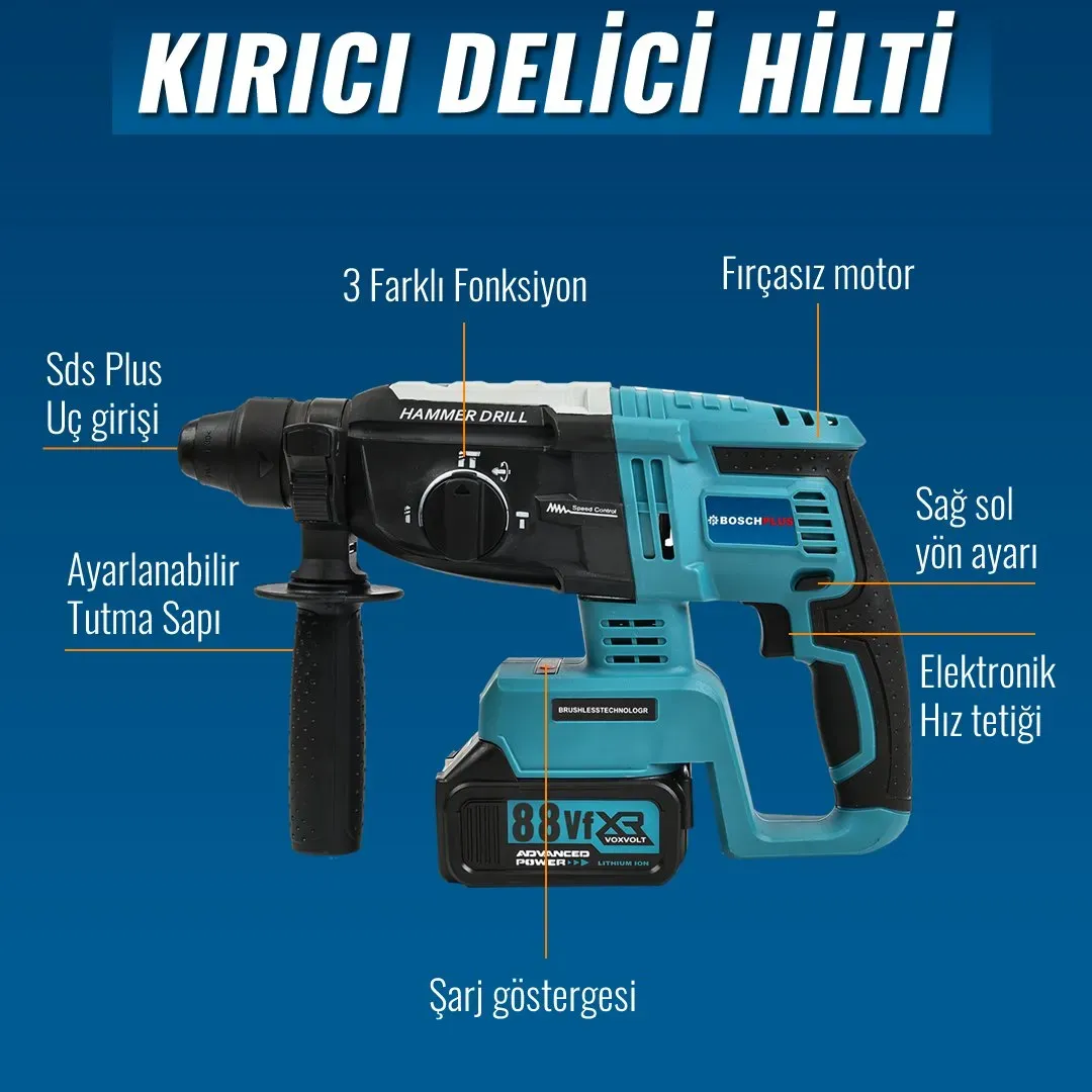 Profesyonel Akülü 6lı Set