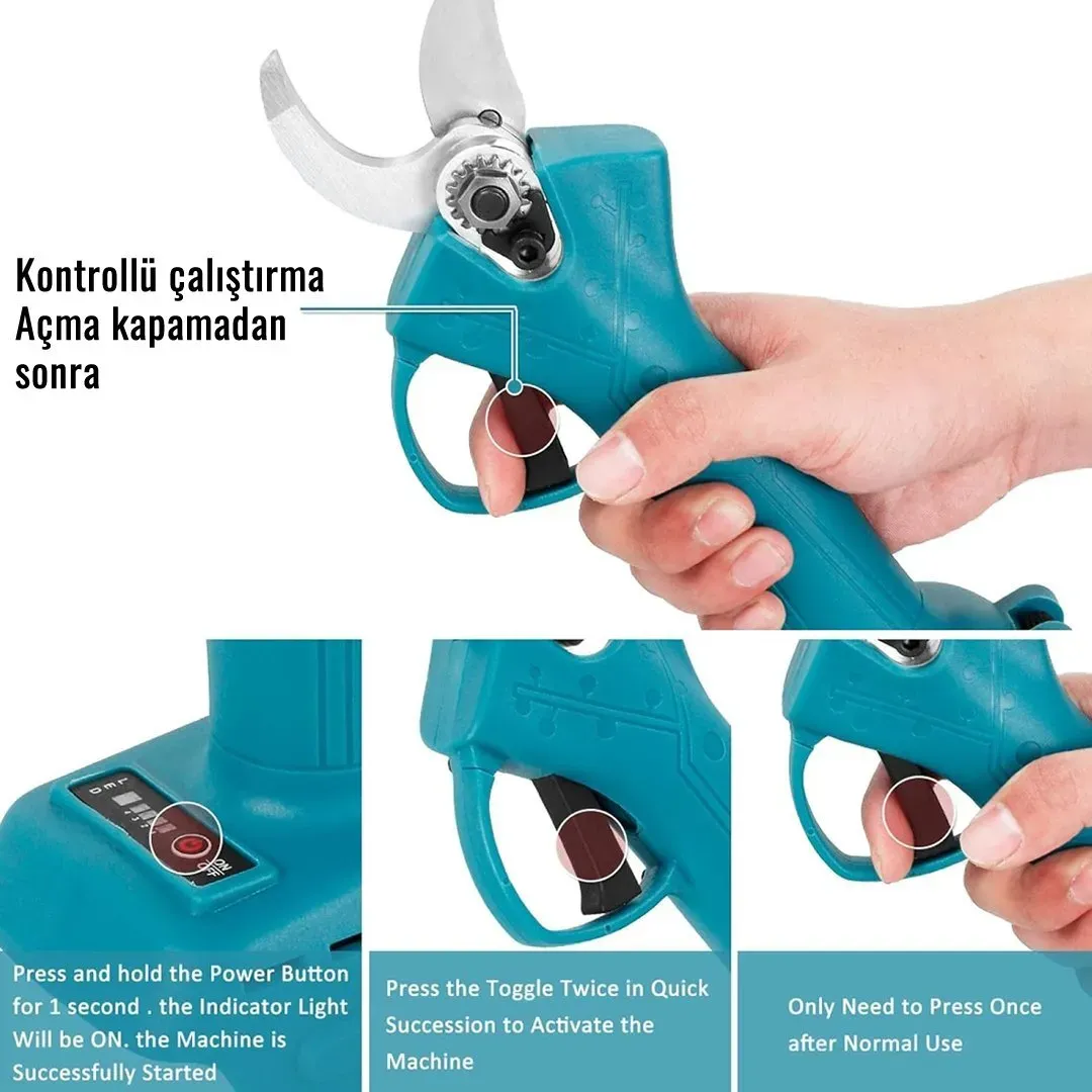 Profesyonel Akülü Dal Budama Makası