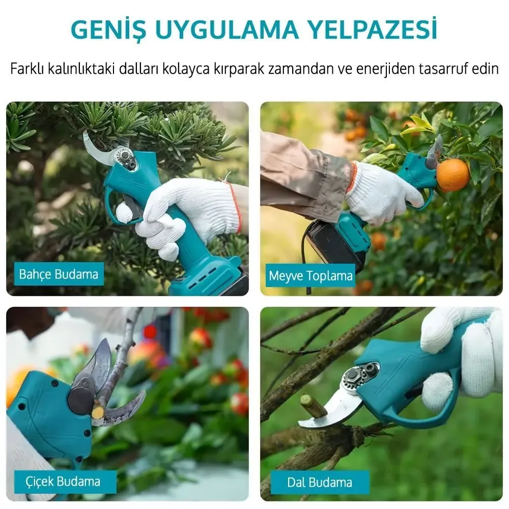 Profesyonel Akülü Dal Budama Makası